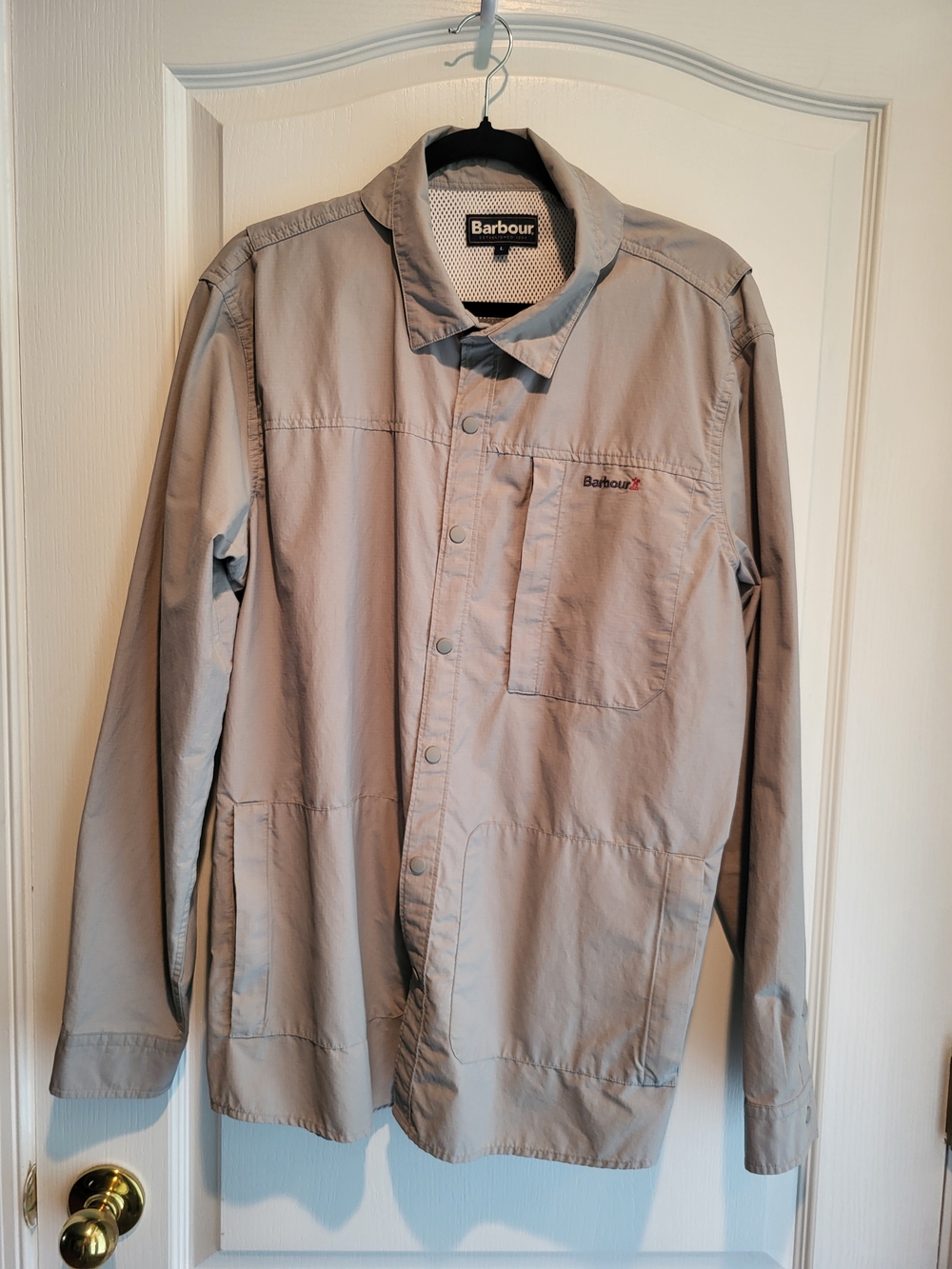 Barbour Men's Light Gray Shirt Jacket